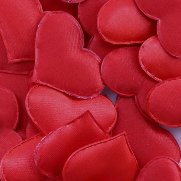 Aplique em Tecido para Lembrancinhas - Coração Vermelho G 50 unid. 1505-67