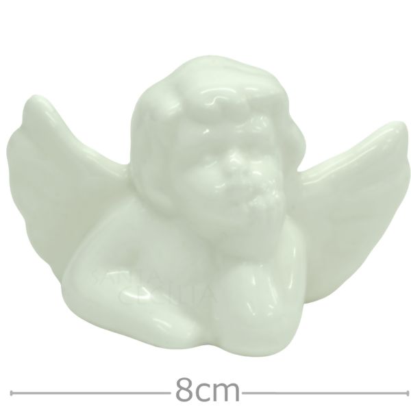 Anjo Decorativo Cerâmica - Branco
