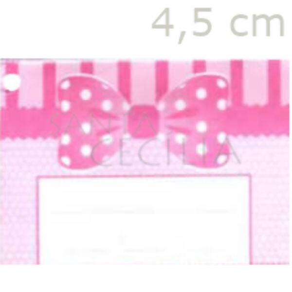 Etiqueta Tag para Lembrancinhas 50 unid. - Laço Rosa