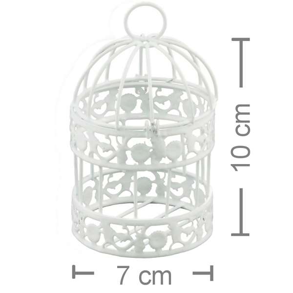 Gaiola Aramada Branca -T02- Lembrancinha