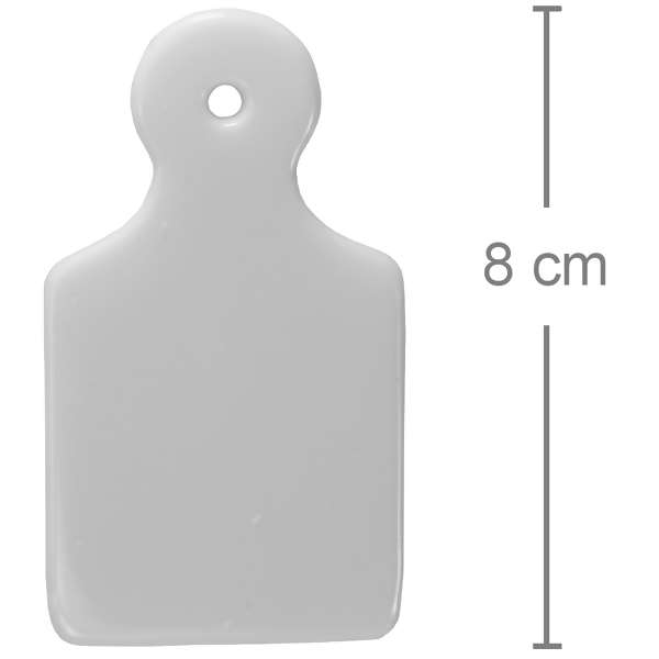 Tábua de Carne Plástica Branca 8cm - 10 unid - Lembrancinha Chá de Cozinha