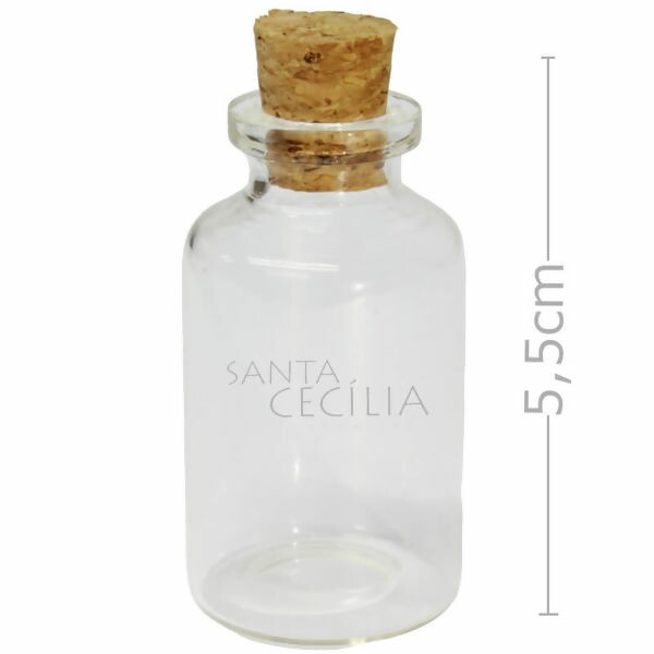 Potinhos para Lembrancinhas - Pote Vidro Tampa Rolha 25ml - Ref. 55