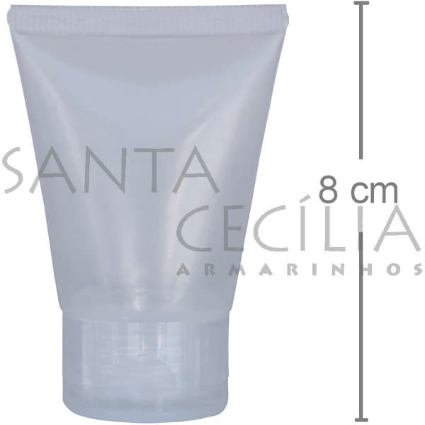 Potinhos para Lembrancinhas - Bisnaga Plástica 30ml Tampa Transparente - 10 unidades