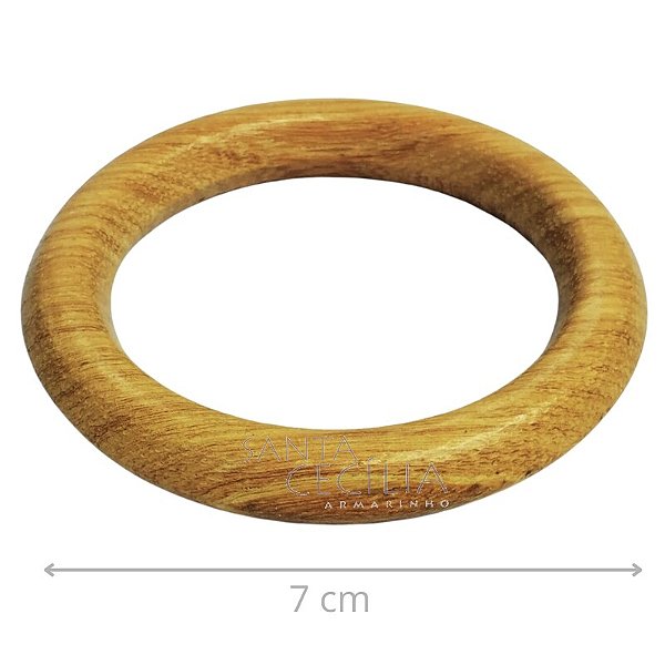Argola de Madeira para Porta-Guardanapo - 7cm -  25 unid. - Cerejeira