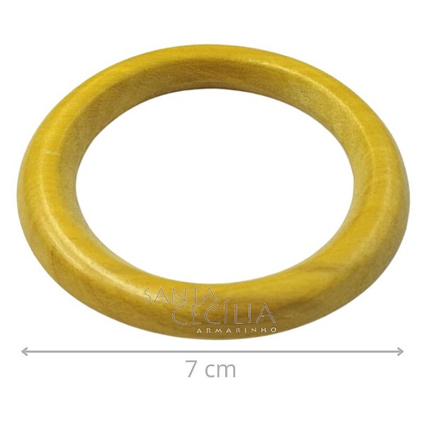 Argola de Madeira para Porta-Guardanapo - 7cm -  25 unid. - Marfim