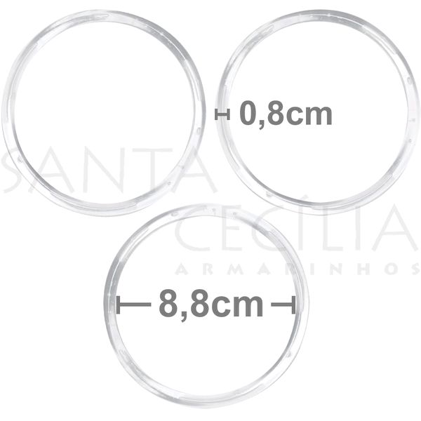Argola de Acrílico 100 - 24 unidades