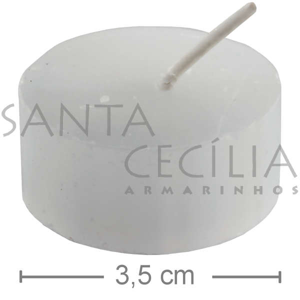 Vela Réchaud Branca 3cm 6 unidades