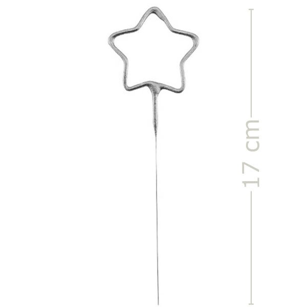Vela Estrela 5 Pontas Faísca - Prata Ref. 2700
