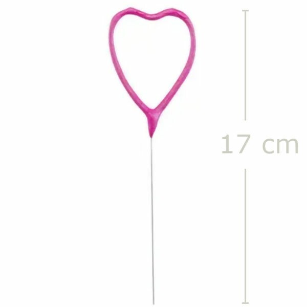 Vela Coração Faísca - Rosa Ref. 2600