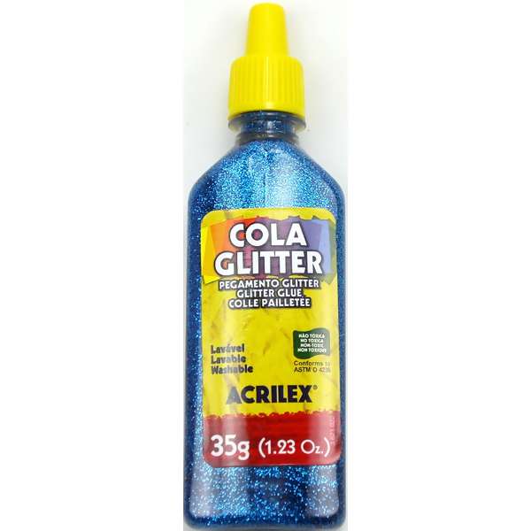 Cola Glitter Acrilex 204 Azul - 35g