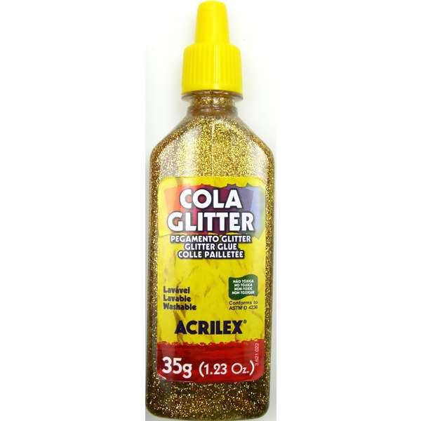Cola Glitter Acrilex 201 Ouro - 35g