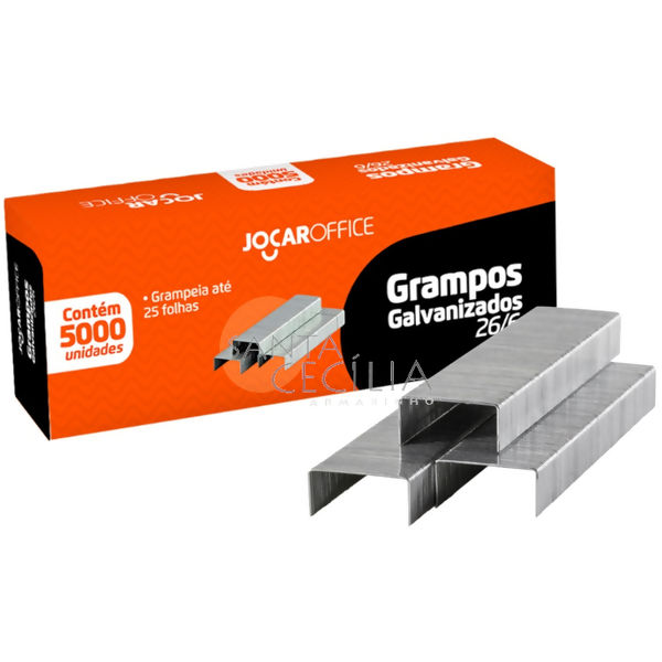 Grampos Galvanizados 5000 unid. 26/6 Ref. 93010