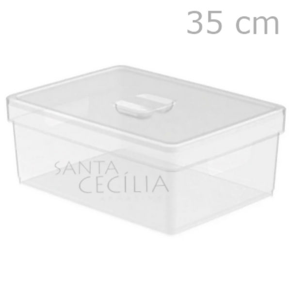 Caixa Organizadora Transparente Tampa Rasa 5Litros - Ref. 503.006.001