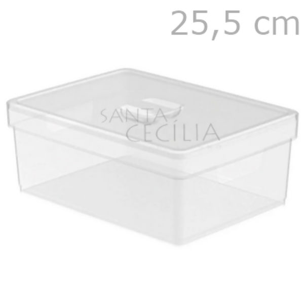 Caixa Organizadora Transparente Tampa Rasa 1,5 Litros- Ref. 502.012.001