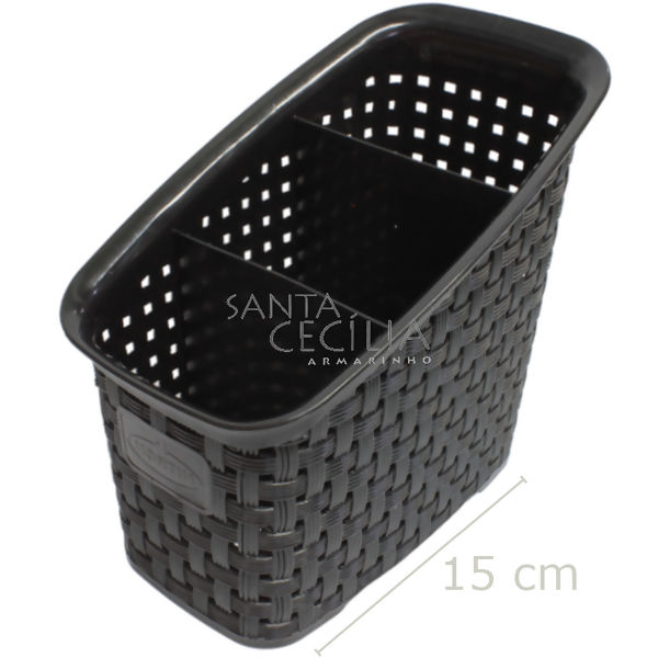 Organizador Multiuso 3 Divisórias Preto  - Ref. 041/P