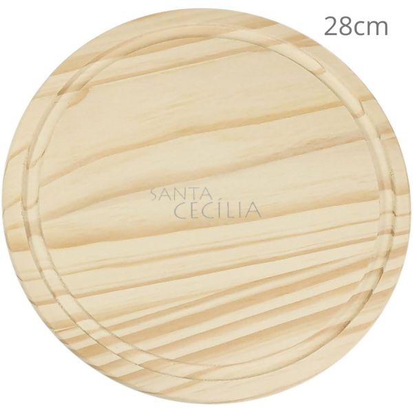 Tábua de Corte Redonda com Canaleta 28 cm