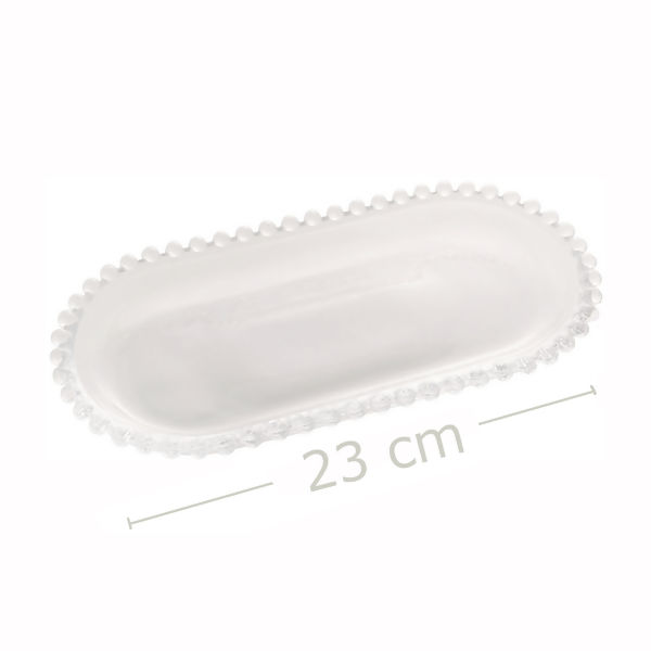 Travessa Oval de Cristal Pérola - Ref 28386