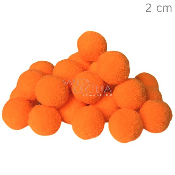 Pom Pom Solto 20mm 100 unid. - Laranja 523