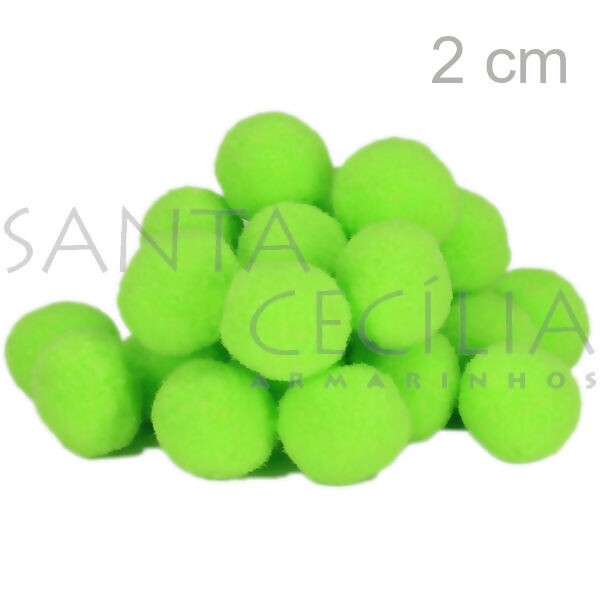 Pom Pom Solto 20mm 100 unid. - Verde Limão 225