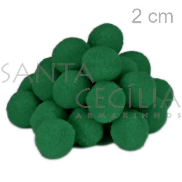 Pom Pom Solto 20mm 100 unid. - Verde Bandeira 540