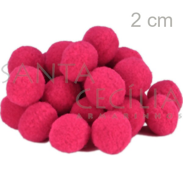 Pom Pom Solto 20mm 100 unid. - Pink