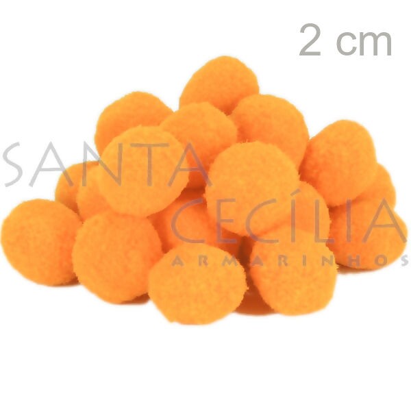 Pom Pom Solto 20mm 100 unid. - Amarelo Gema