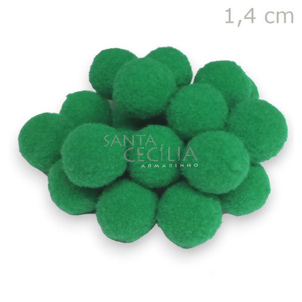 Pom Pom Solto 14mm 100 unid. - Verde Bandeira 540
