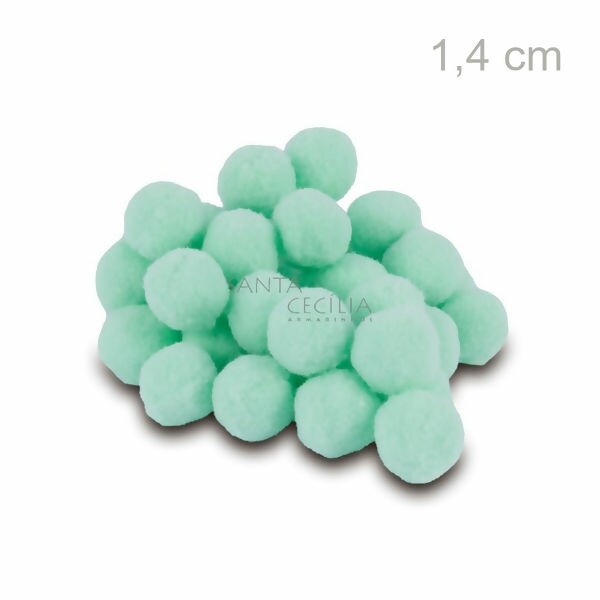 Pom Pom Solto 14mm 100 unid. - Verde Água 238