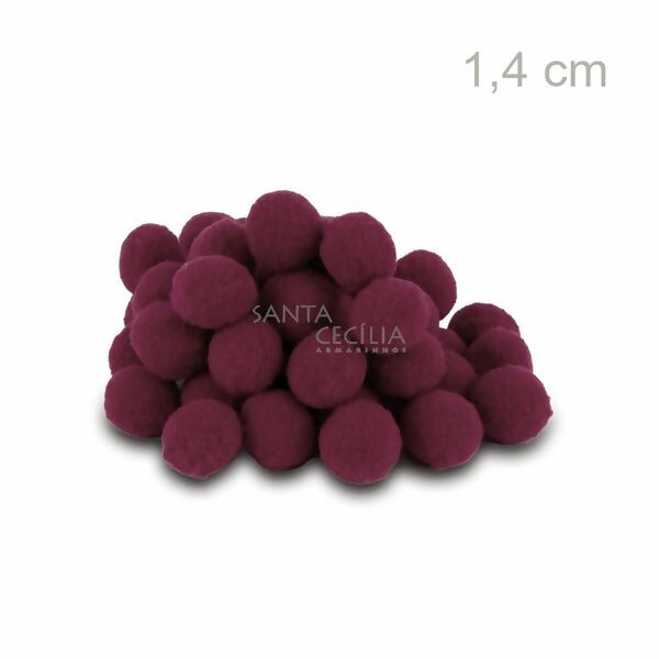Pom Pom Solto 14mm 100 unid. - Marsala 520