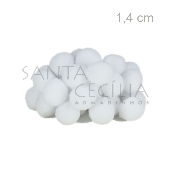 Pom Pom Solto 14mm 100 unid. - Branco 101