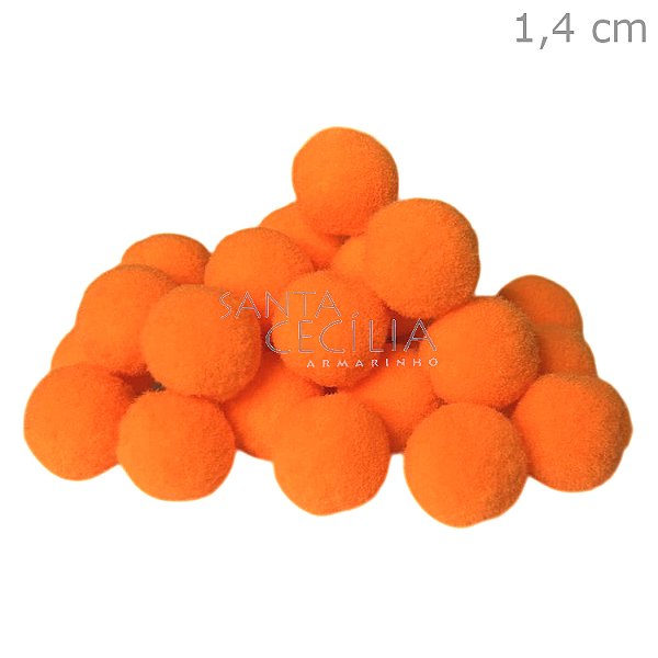 Pom Pom Solto 14mm 100 unid. -  Laranja 523