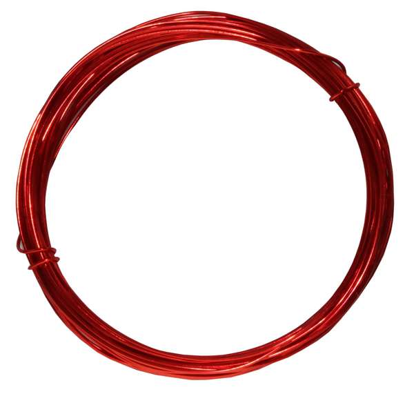 Arame Metálico para Artesanato 5 Metros - Vermelho