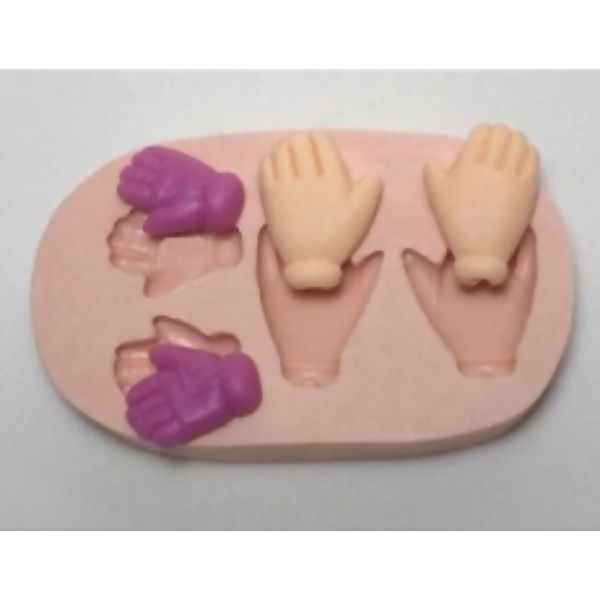 Molde de Silicone - Mãos para Articulados Ref. 114