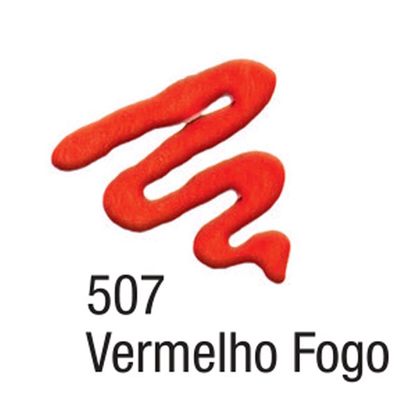 Tinta Acripuff 35ml Acrilex - 507 Vermelho Fogo