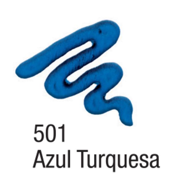 Tinta Acripuff 35ml Acrilex - 501 Azul Turquesa