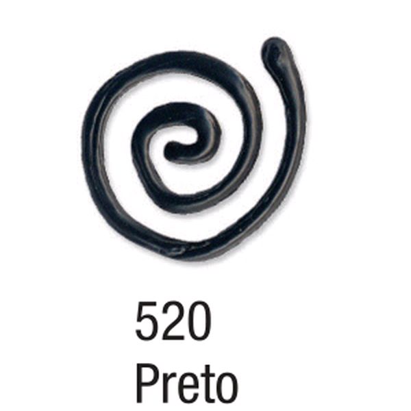 Pasta Relevo Vitral 20ml. - 520 Preto