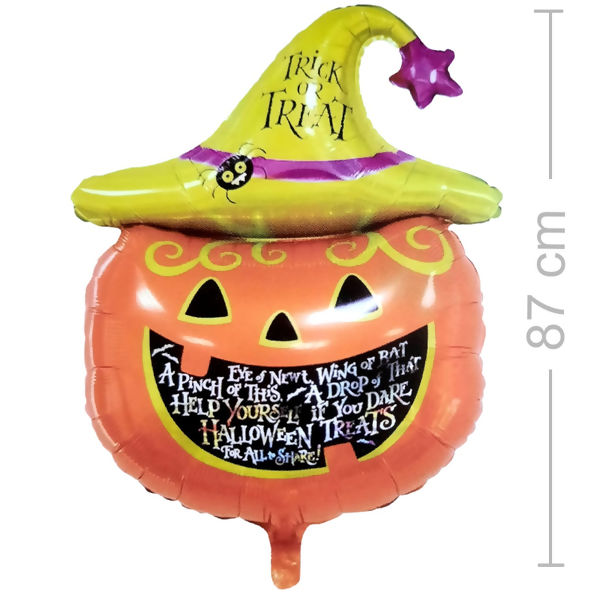 Balão Metalizado - Abóbora Halloween 87 cm Ref. Zw-72011
