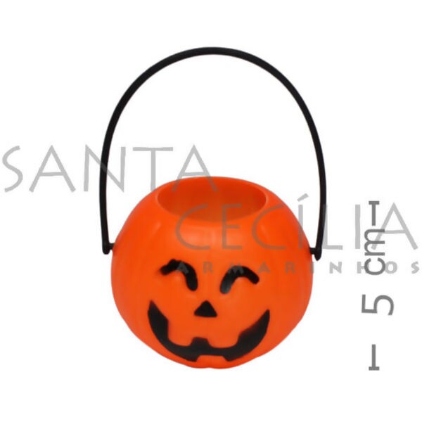 Enfeite para Halloween Caldeirão Abóbora Ref. Q19024