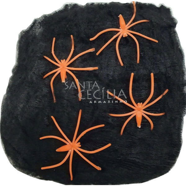 Enfeite para Halloween - Teia de Aranha Preta Ref. Q22027