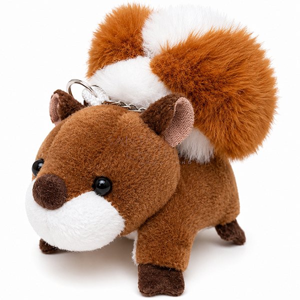 Lembrancinha de Pelúcia com Chaveiro 8cm - Esquilo Marrom