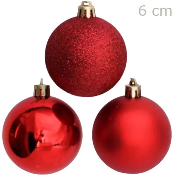 Bolas para Árvore de Natal 6cm - 12 unid. - Ref.CB6