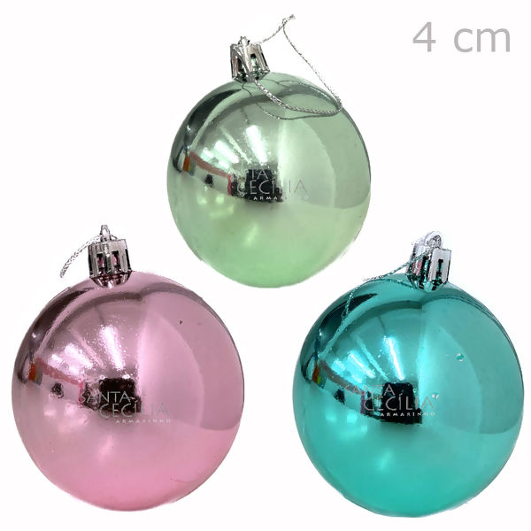 Bolas para Árvore de Natal 4cm Candy - 10 unid Ref. NTB20152
