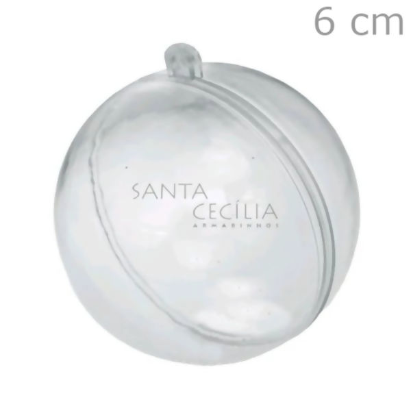 Bola de Acrílico Incolor 6 cm - 10 unidades