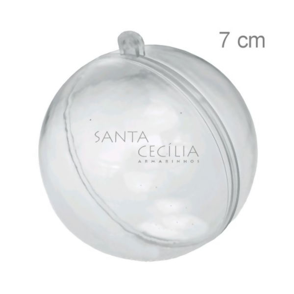 Lembrancinha Bola de Acrílico Incolor 7 cm de diâmetro - 5 unidades
