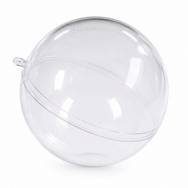Bola de Acrílico 10cm Transparente 10 unid.