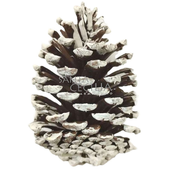 Pinha Natural Natalina Pintada 10cm - 1 unidade