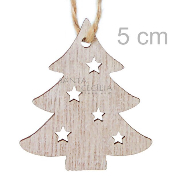 Enfeite de Natal Árvore Vazada 6 unid. MDF Ref 0109-7