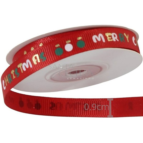 Fita de Gorgurão Merry Christmas - Ref. ZM-06