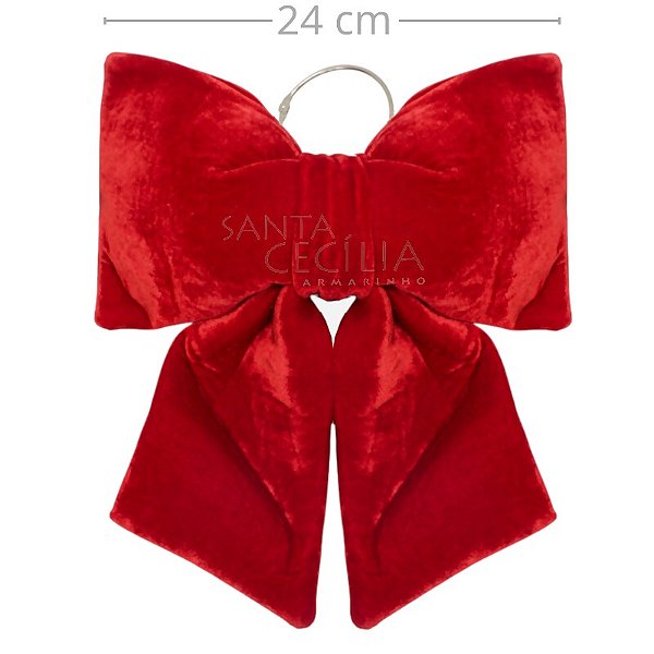 Laço de Veludo Vermelho Fofo 24 x 28 cm - Ref. 6398-A25