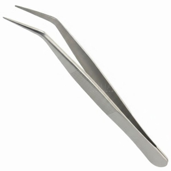 Pinça Aço Inox Ponta Curva- Ref. PIN007 5 Unid.